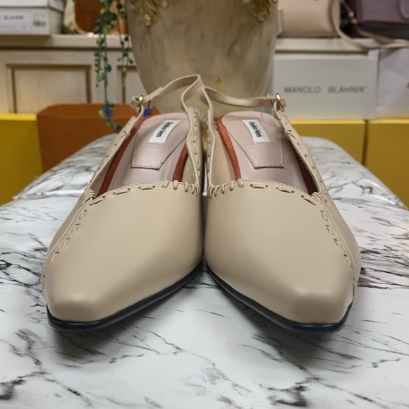 Reike Nen Tan Leather Slingback Mules Size 40/US 9.5 Heel Height 2.5” - Picture 8 of 16